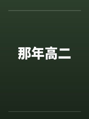 那年高二封面