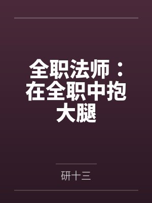 全职法师：在全职中抱大腿封面